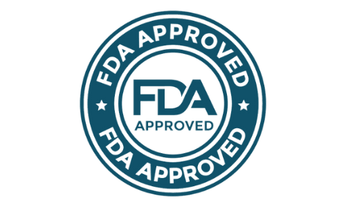 FDA approved seal indicating product compliance