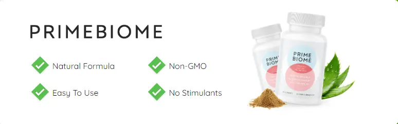 Prime Biome natural formula with no stimulants and non-GMO certification