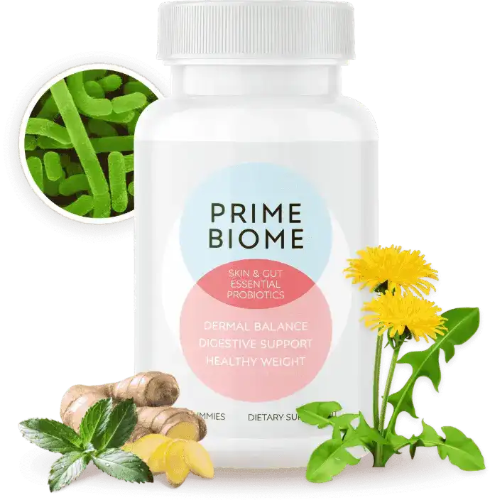 Prime Biome probiotic supplement for skin and gut health